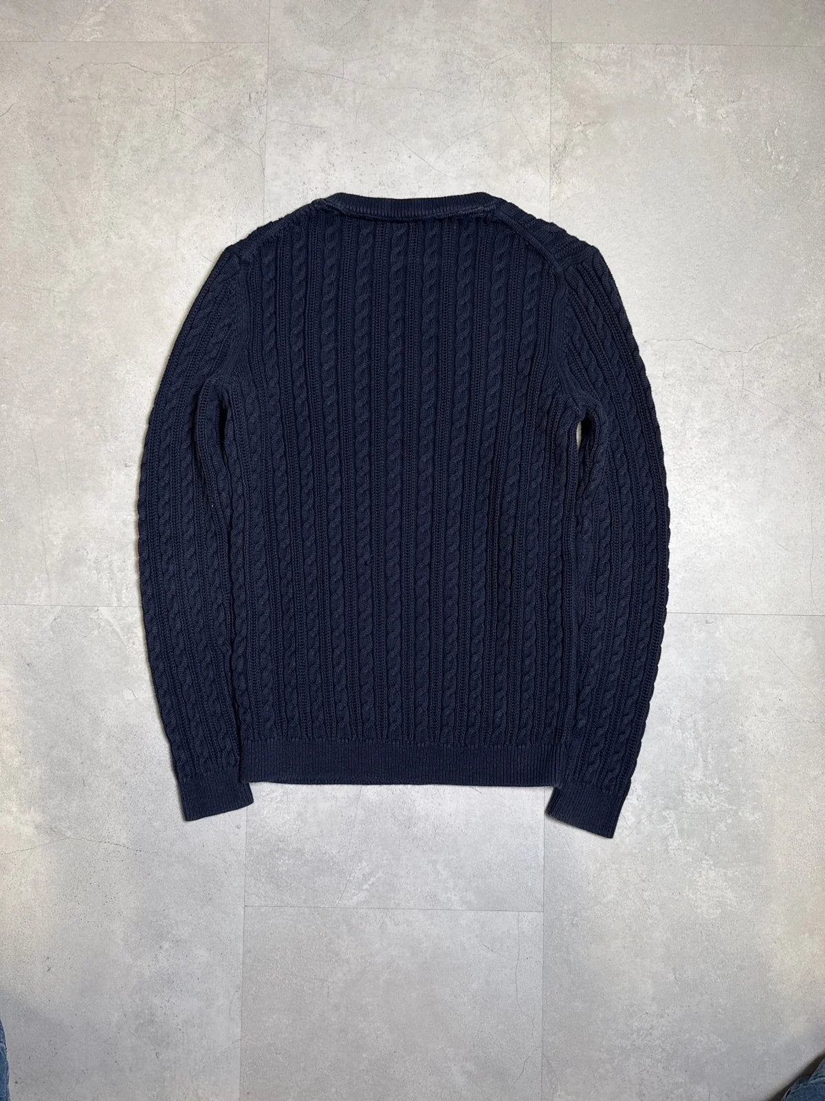 Tommy Hilfiger Maglione in Lana Grigio a Treccia, Maniche Lunghe – photo 5