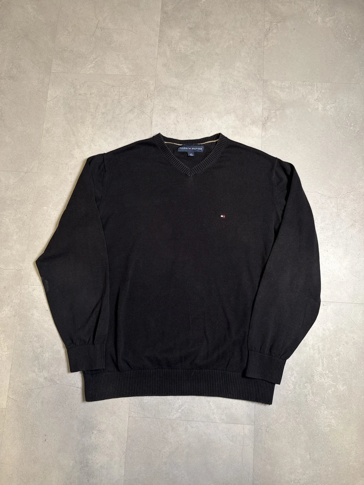 Tommy Hilfiger Maglione V-collo in Lana Grigio – photo 1