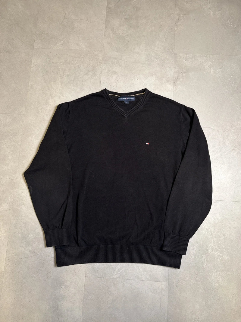 Tommy Hilfiger Maglione V-collo in Lana Grigio – photo 1
