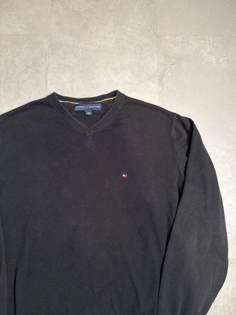 Tommy Hilfiger Maglione V-collo in Lana Grigio – photo 2