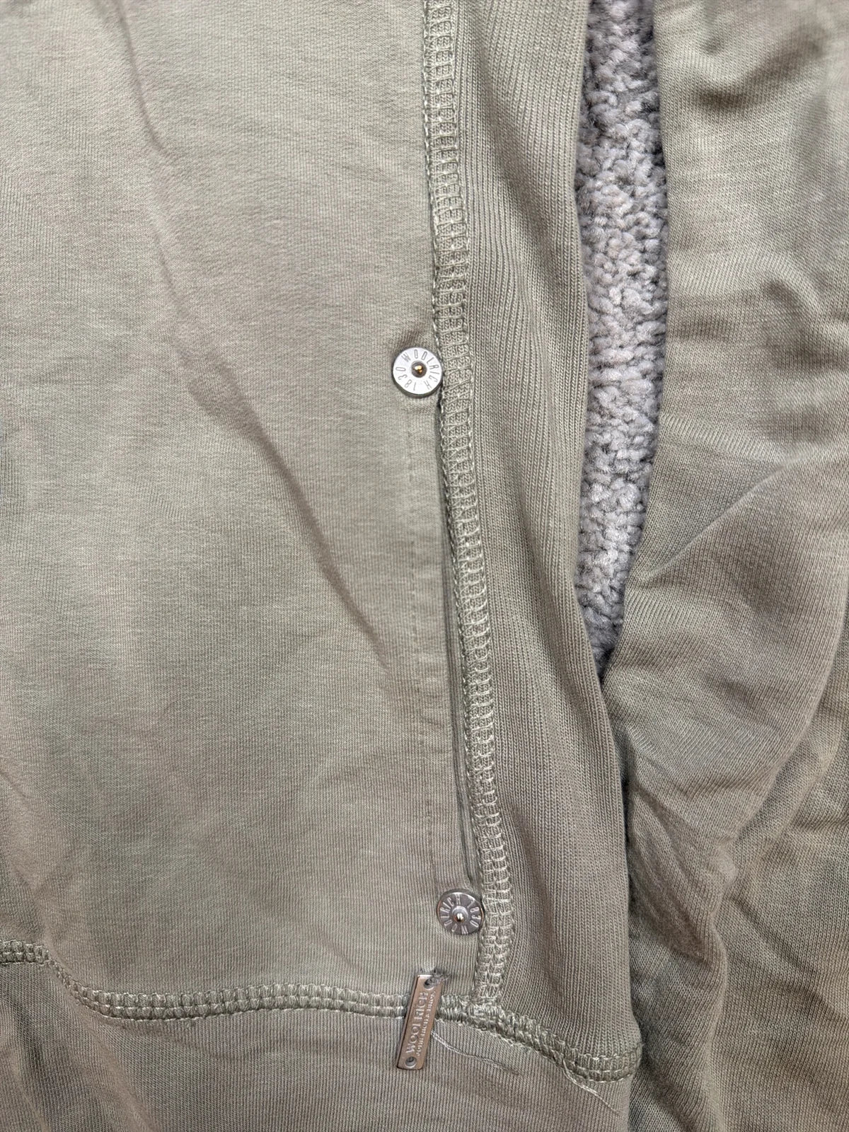 Woolrich Felpa con Cappuccio Zip Grigia in Tessuto Stretch – photo 4